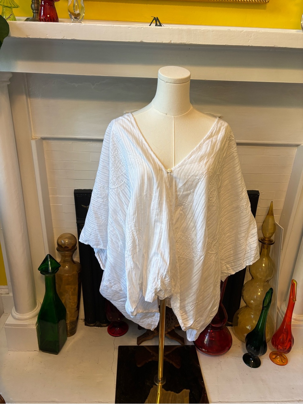 J. Jill White Lightweight V-Neck Tunic Top